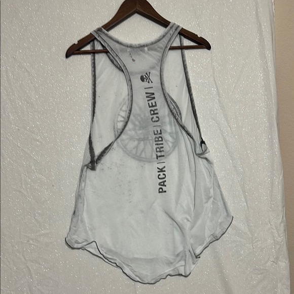 SoulCycle Black and White Sleeveless Cut Out Tank Top - Picture 4 of 7